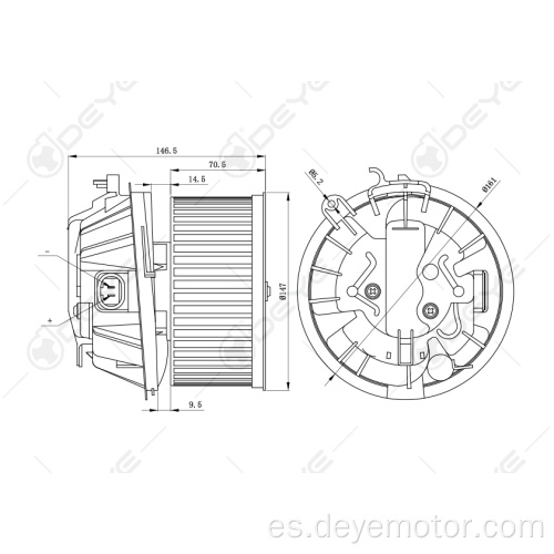 Ventilador de habitáculo para CITROEN XSARA PICASSO PEUGEOT 206